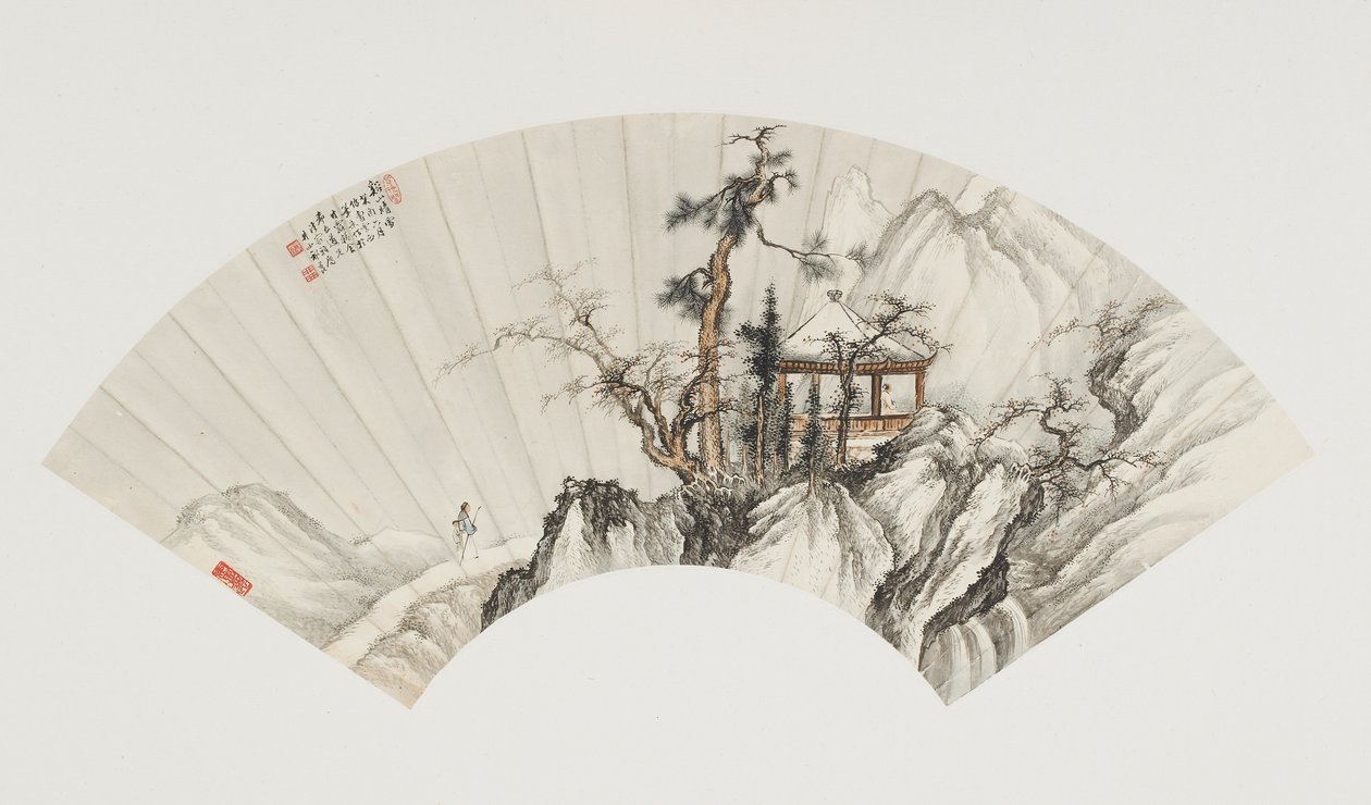Padiglione nelle Montagne Invernali, Cina, Periodo Moderno, 1933 da Qi Kun