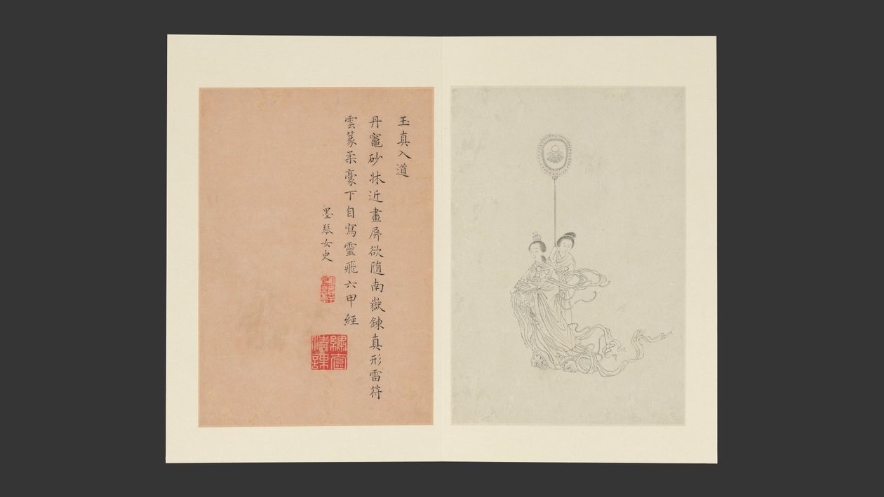 Donne famose, datato 1799 (album di sedici fogli; inchiostro su carta) da Qi Gai