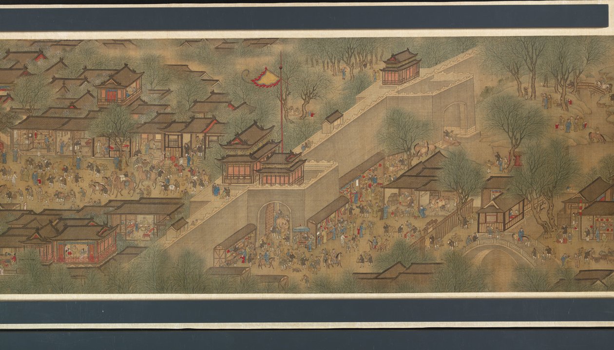 Festival di primavera sul fiume da Qing Dynasty Chinese School