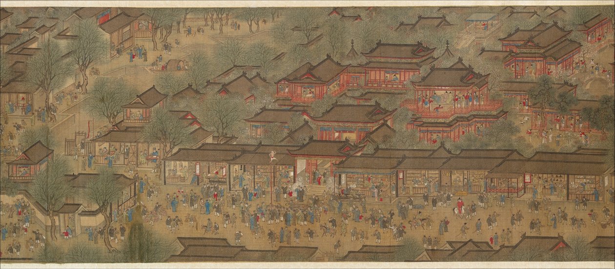 Festival di primavera sul fiume da Qing Dynasty Chinese School