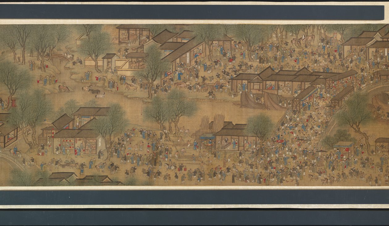 Festival di primavera sul fiume da Qing Dynasty Chinese School