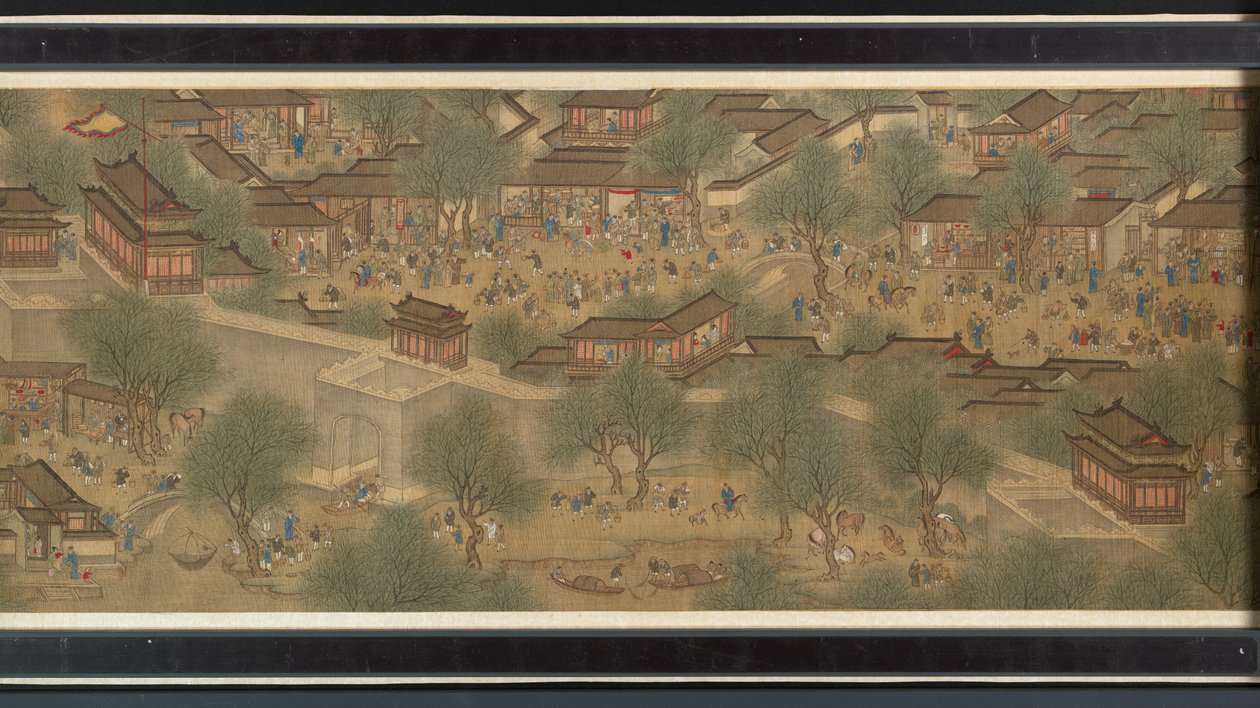 Festival di primavera sul fiume da Qing Dynasty Chinese School