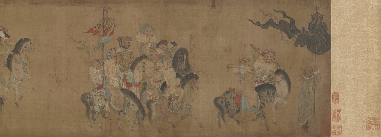Cai Wenji ritorna in Cina, 17°-18° secolo da Qing Dynasty Chinese School