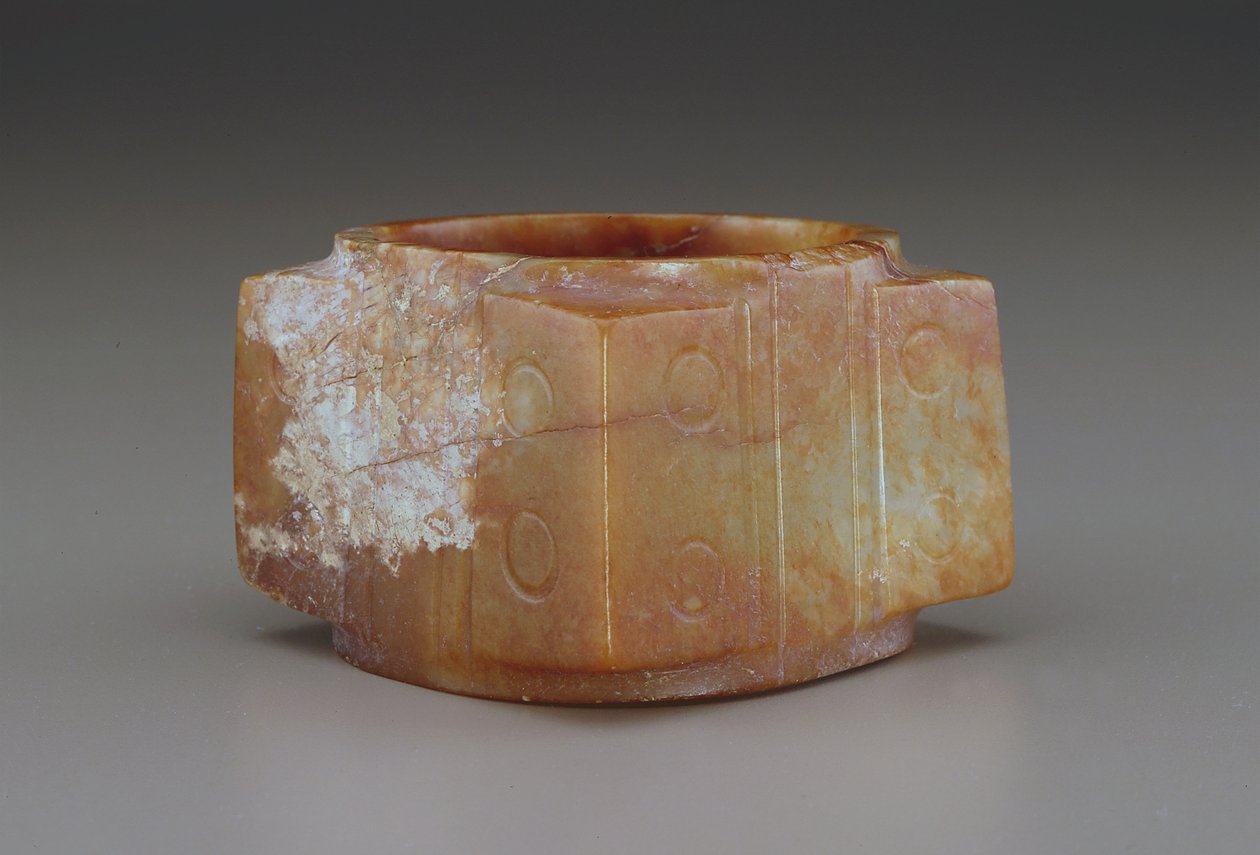Cong (giada (nefrite)) da Qing Dynasty Chinese School