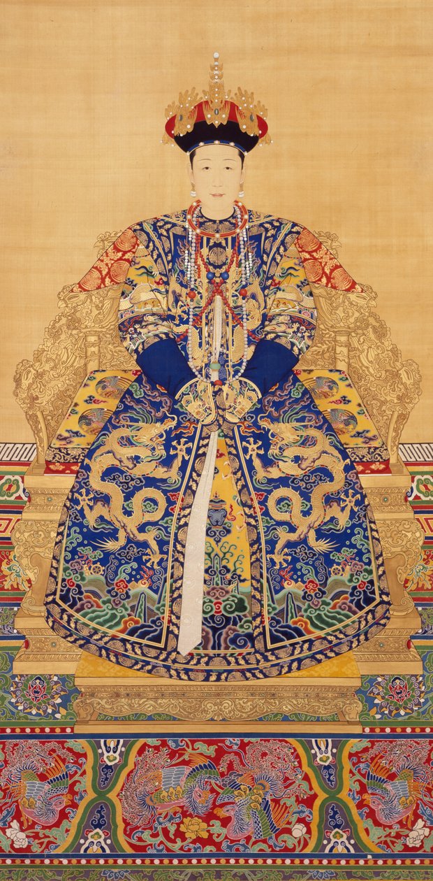 Imperatrice Xiaogongren (1660-1723) (inchiostro e colore su seta) da Qing Dynasty Chinese School