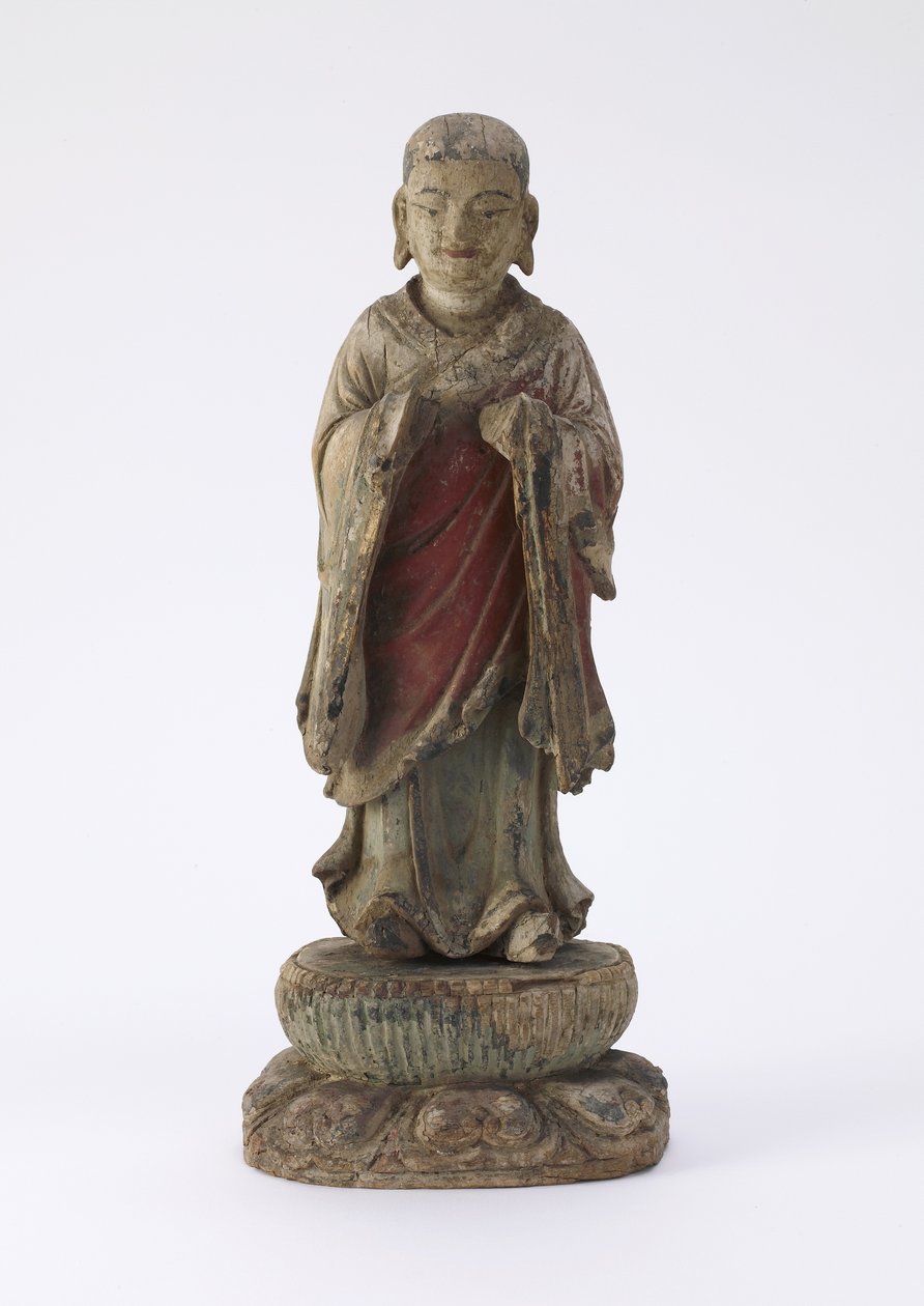 Figura del monaco A-nan (Ananda) da Qing Dynasty Chinese School