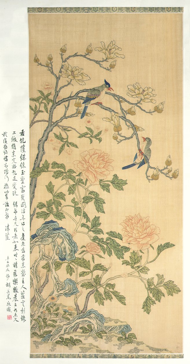 Arazzo a rotolo, periodo Qianlong da Qing Dynasty Chinese School