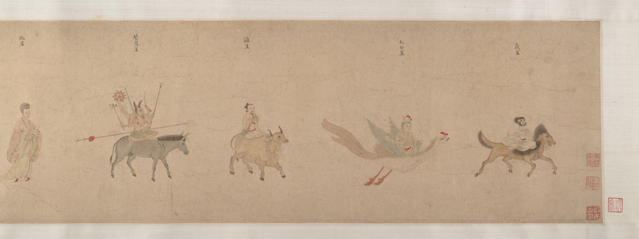 Divinità dei pianeti e delle costellazioni, XVI secolo da Qiu Ying