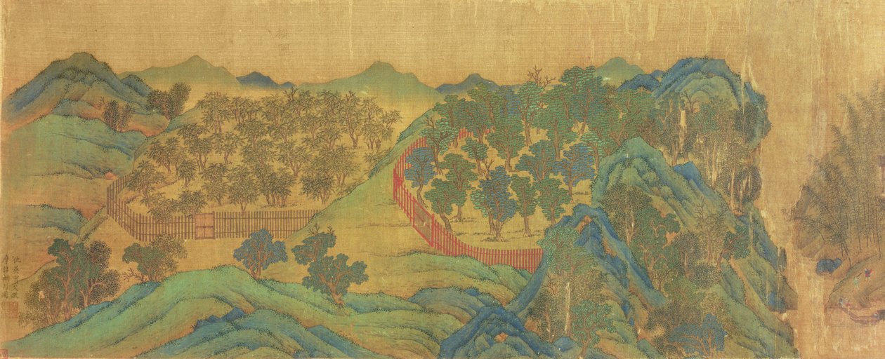 Il giardino della residenza di Wang Chuan, nello stile pittorico e poetico di Wang Wei da Qiu Ying