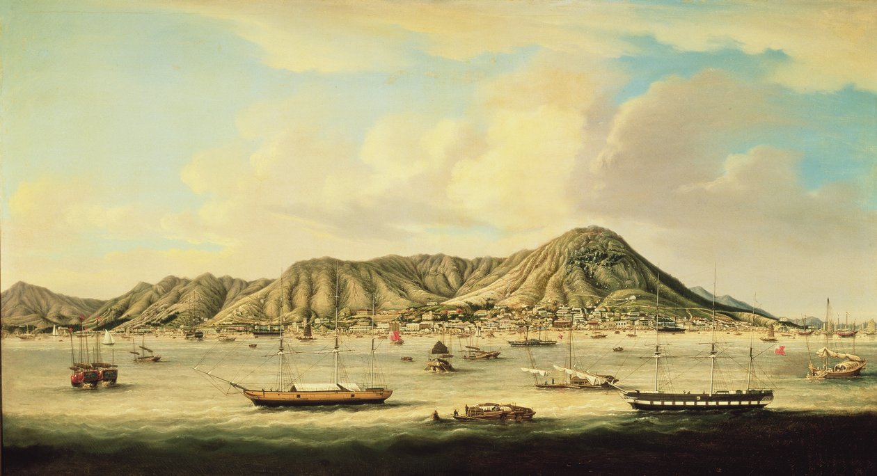 Hong Kong (olio su tela) da Qua You