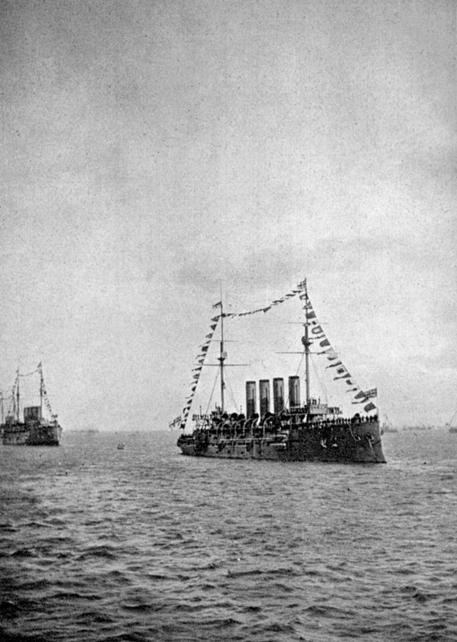 Revisione navale al largo della costa di Portsmouth, 1907 1908 da Queen Alexandra