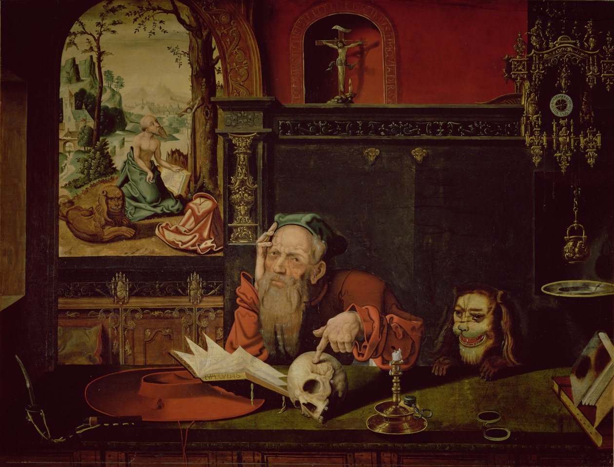 La meditazione di San Girolamo da Quentin Massys or Metsys