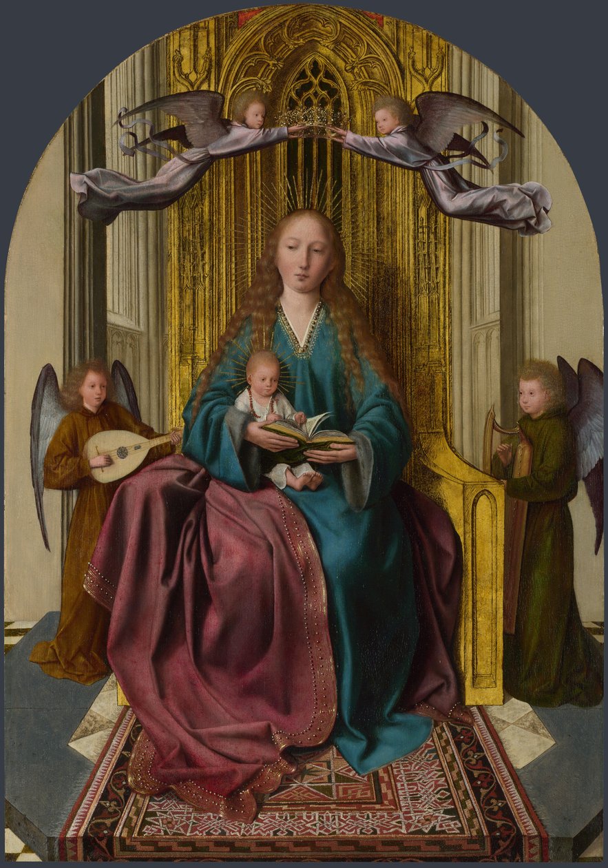 La Vergine e il Bambino in trono, con quattro angeli, c. 1495 da Quentin Massys or Metsys