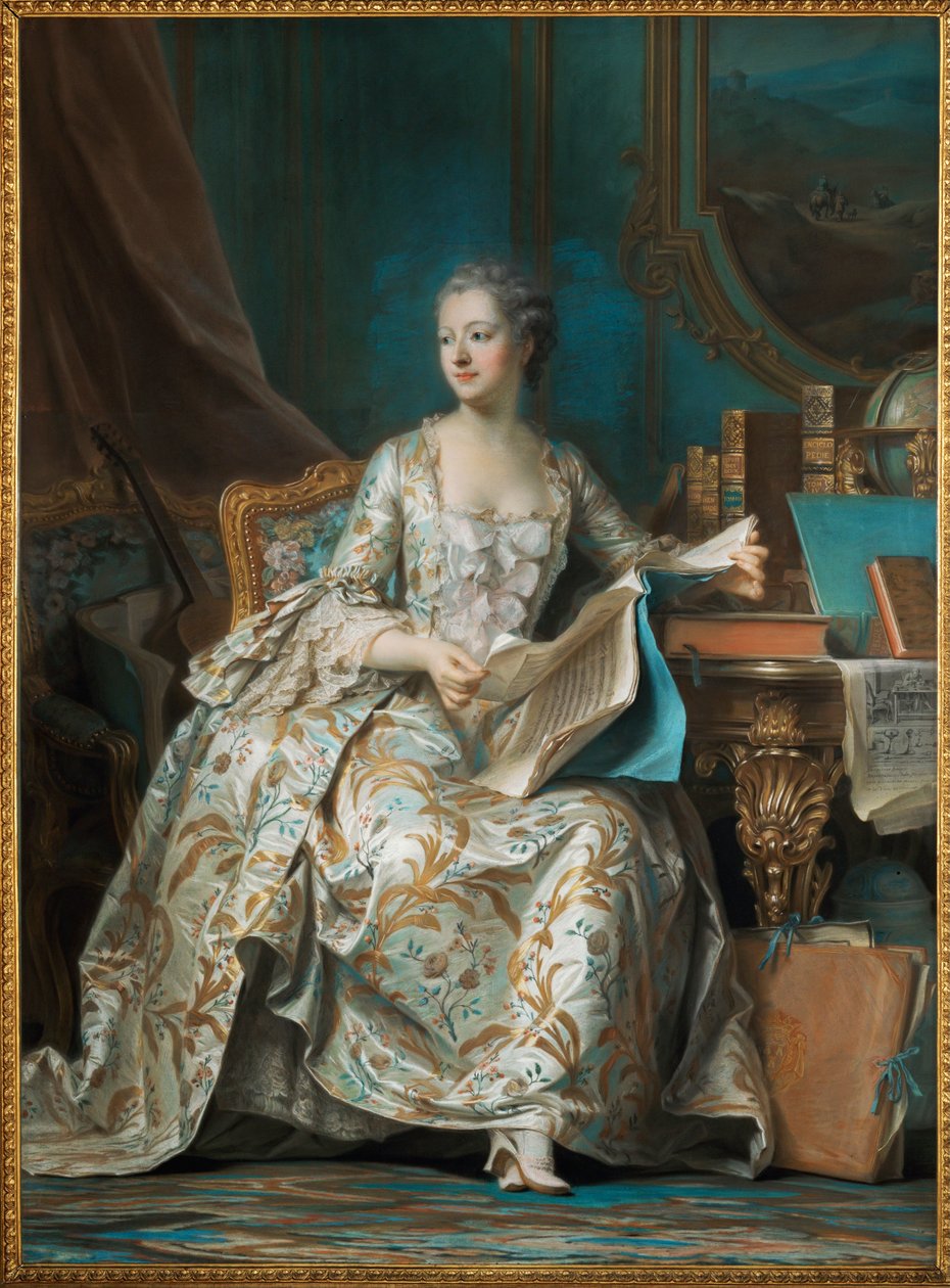 Pompadour, Marchesa de (Jeanne Antoinette Poisson) (dipinto) da Quentin de la Latour