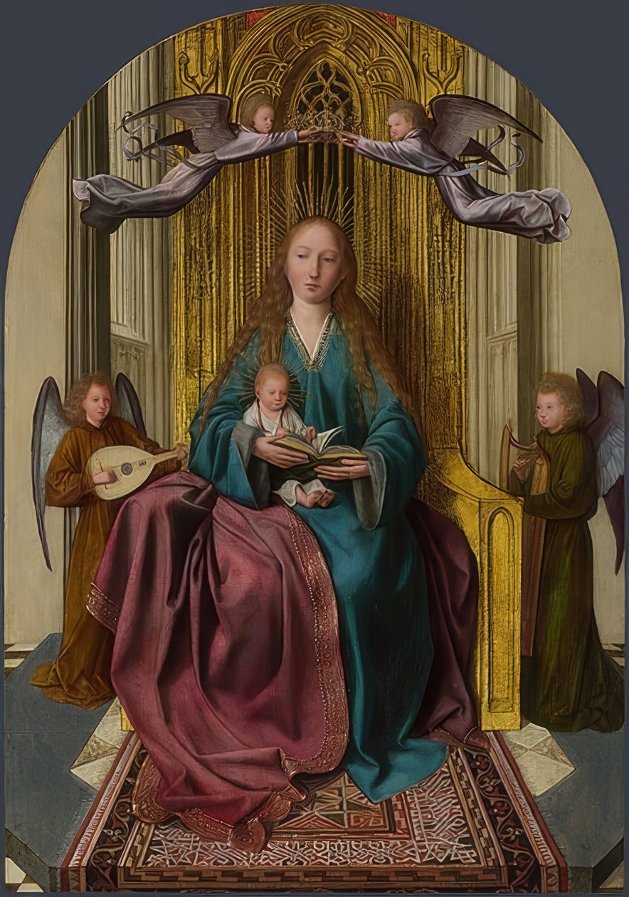 Madonna in trono con Bambino e quattro angeli da Quinten Massys