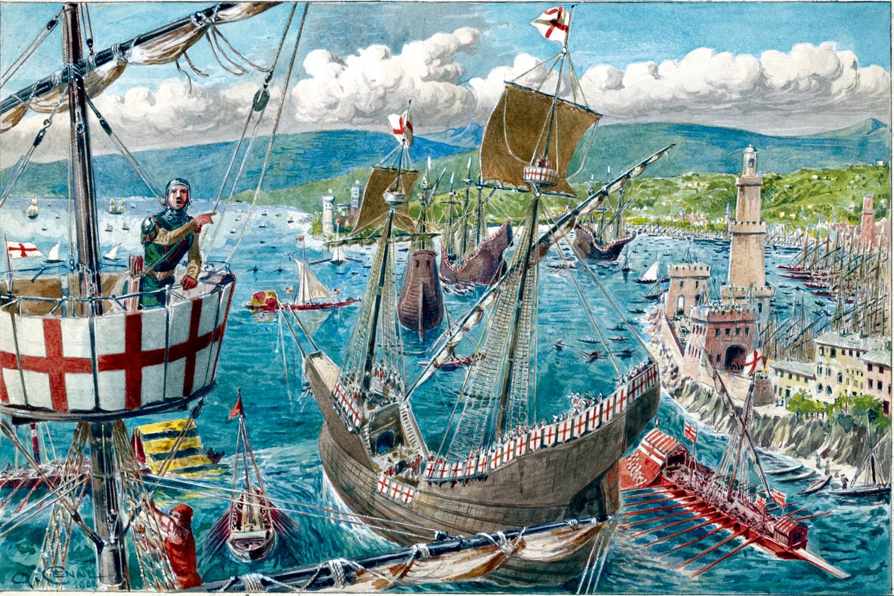 Il porto e la flotta di Genova da Quinto Cenni