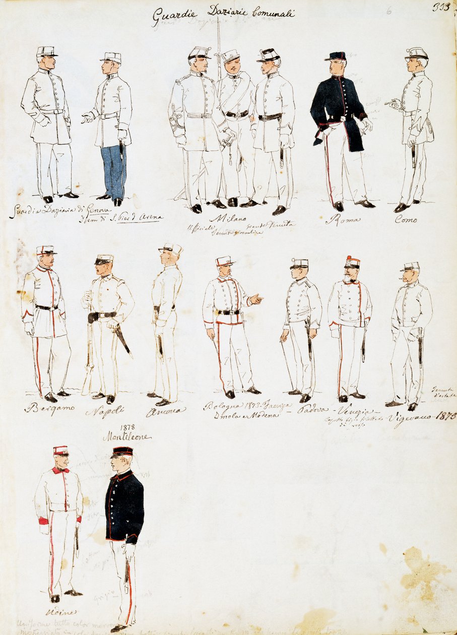 Uniformi delle guardie doganali del Regno d