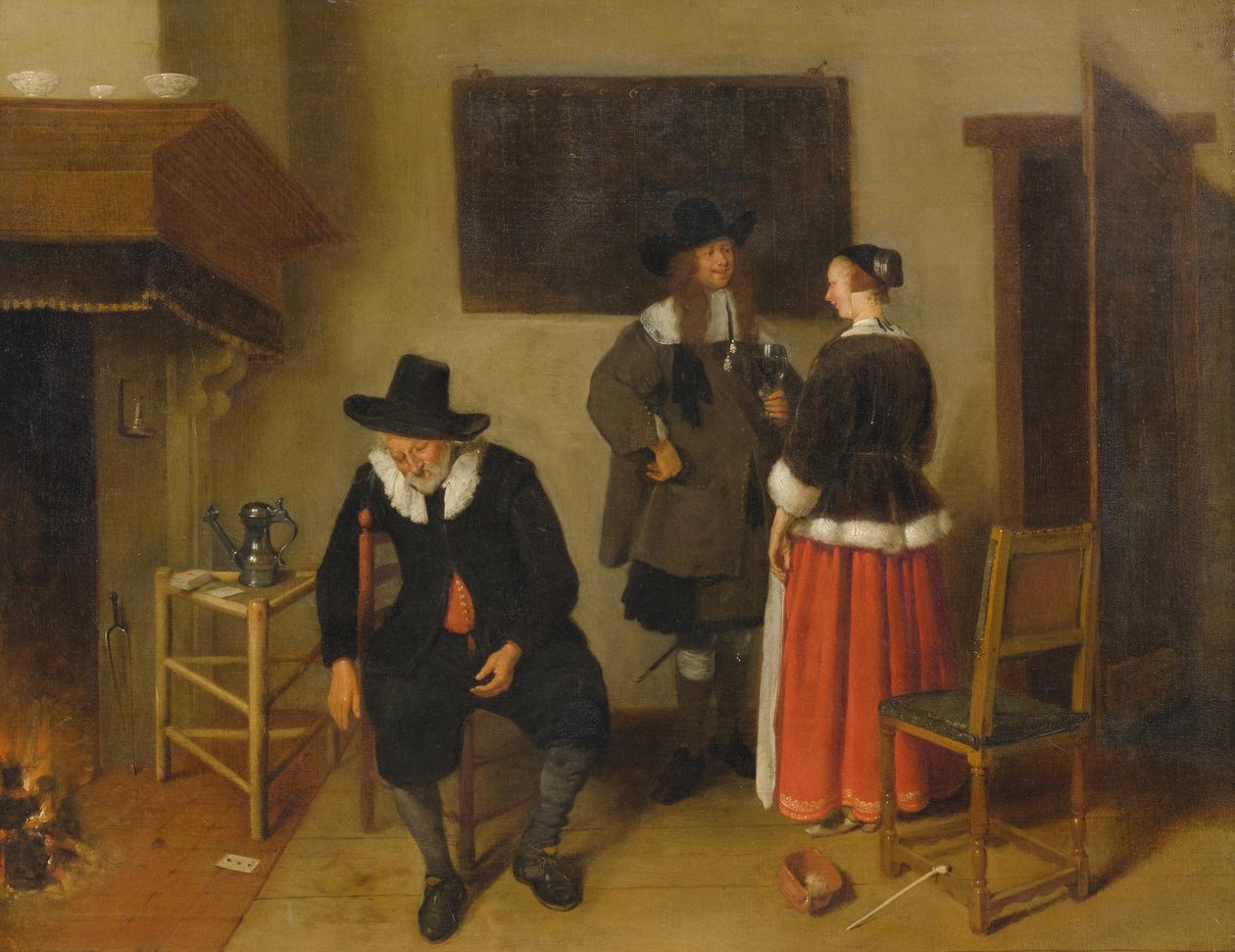 Interno di una locanda con figure da Quirijn van Brekelenkam
