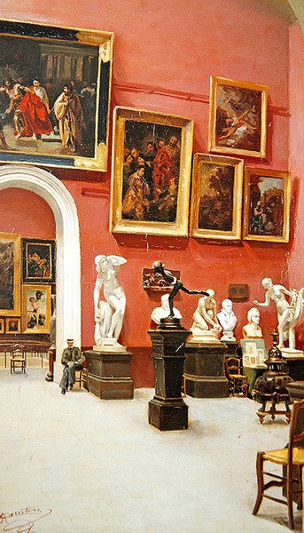 Interno di un museo da R. Courtois