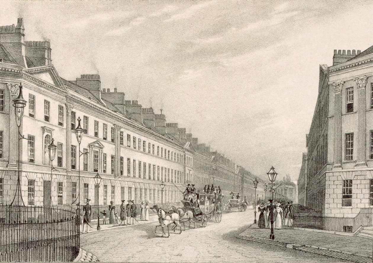 Great Pultney Street, Bath, c.1883 da R. Woodroffe