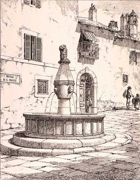 Fontana del Vicolo di S. Rocco, Viterbo, Italia, da 