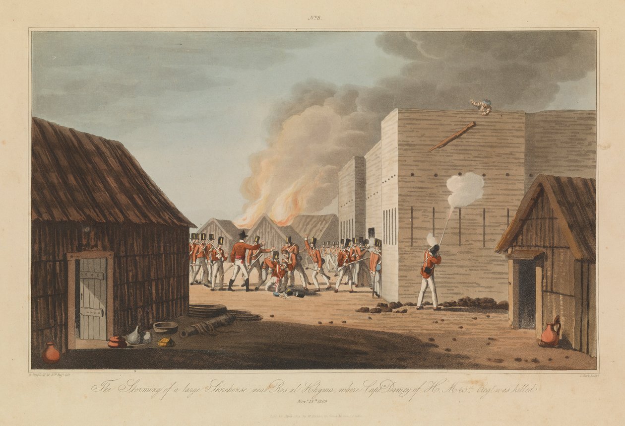 Sedici vedute di luoghi nel Golfo Persico contro i pirati arabi da R. (after) Temple