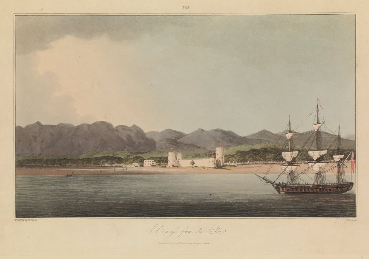 Sedici vedute di luoghi nel Golfo Persico contro i pirati arabi da R. (after) Temple