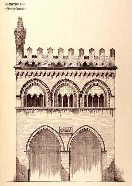Palazzo dei Giureconsulti, Cremona, Italia, costruito nel 1292, da 
