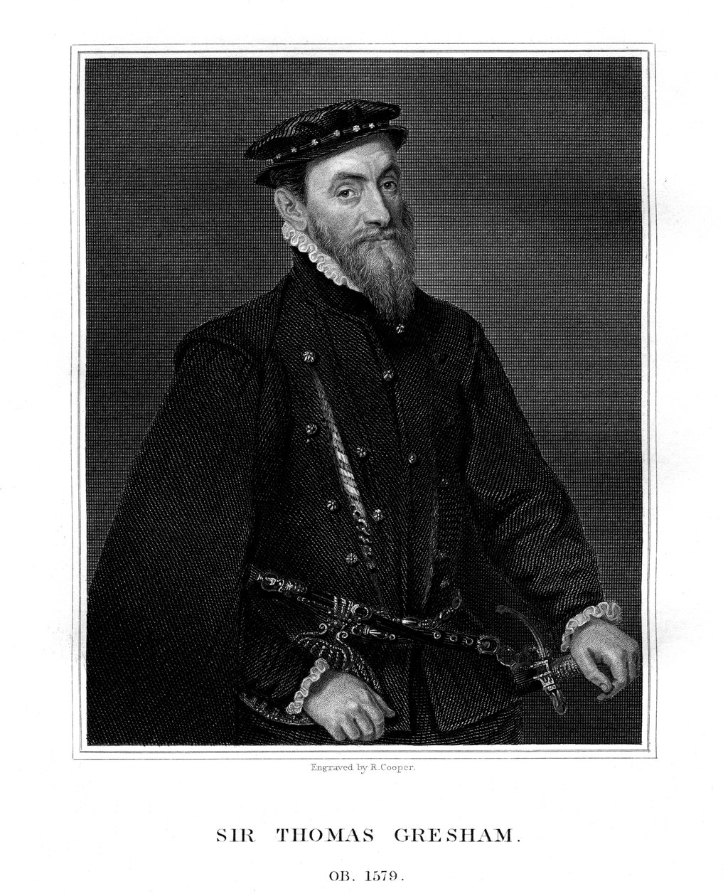 Sir Thomas Gresham, mercante e finanziere inglese da R. Cooper