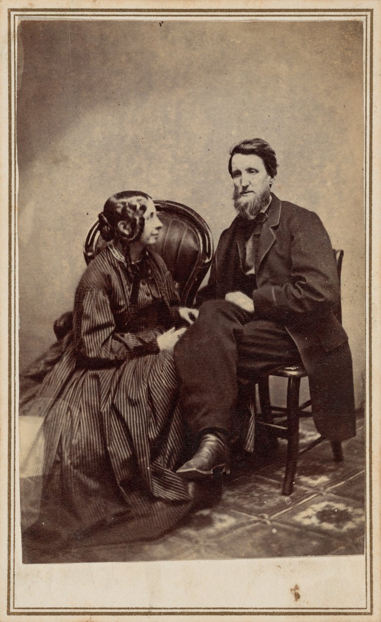 Ritratto di uomo e donna, c. 1863 (foto) da R. Mrs. Geer