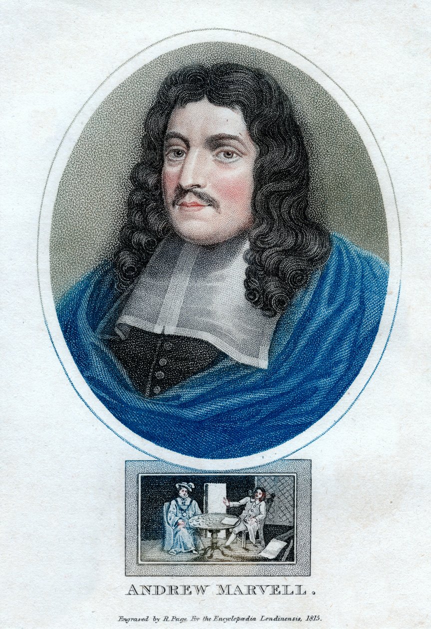 Andrew Marvell, poeta metafisico inglese, 1815 da R. Page