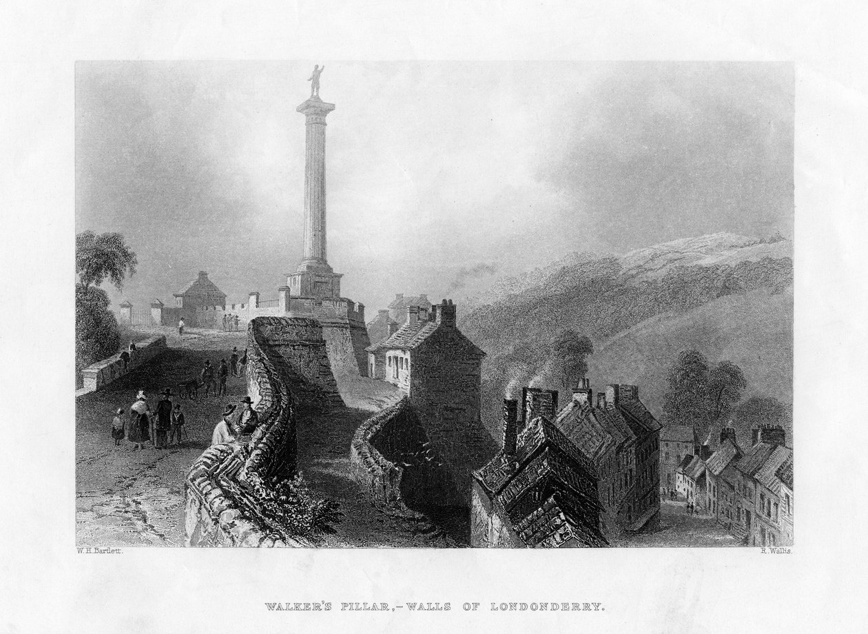 Walkers Pillar, Londonderry, Irlanda del Nord da R. Wallis