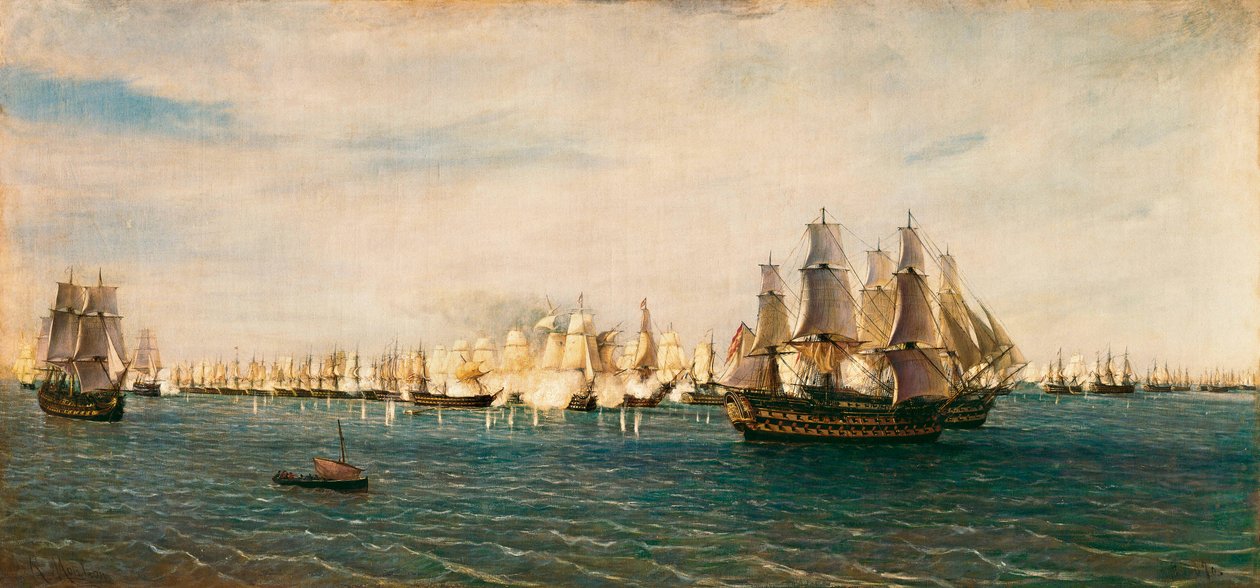 La battaglia di Trafalgar, 21 ottobre 1805 da Rafael Monleon y Torres