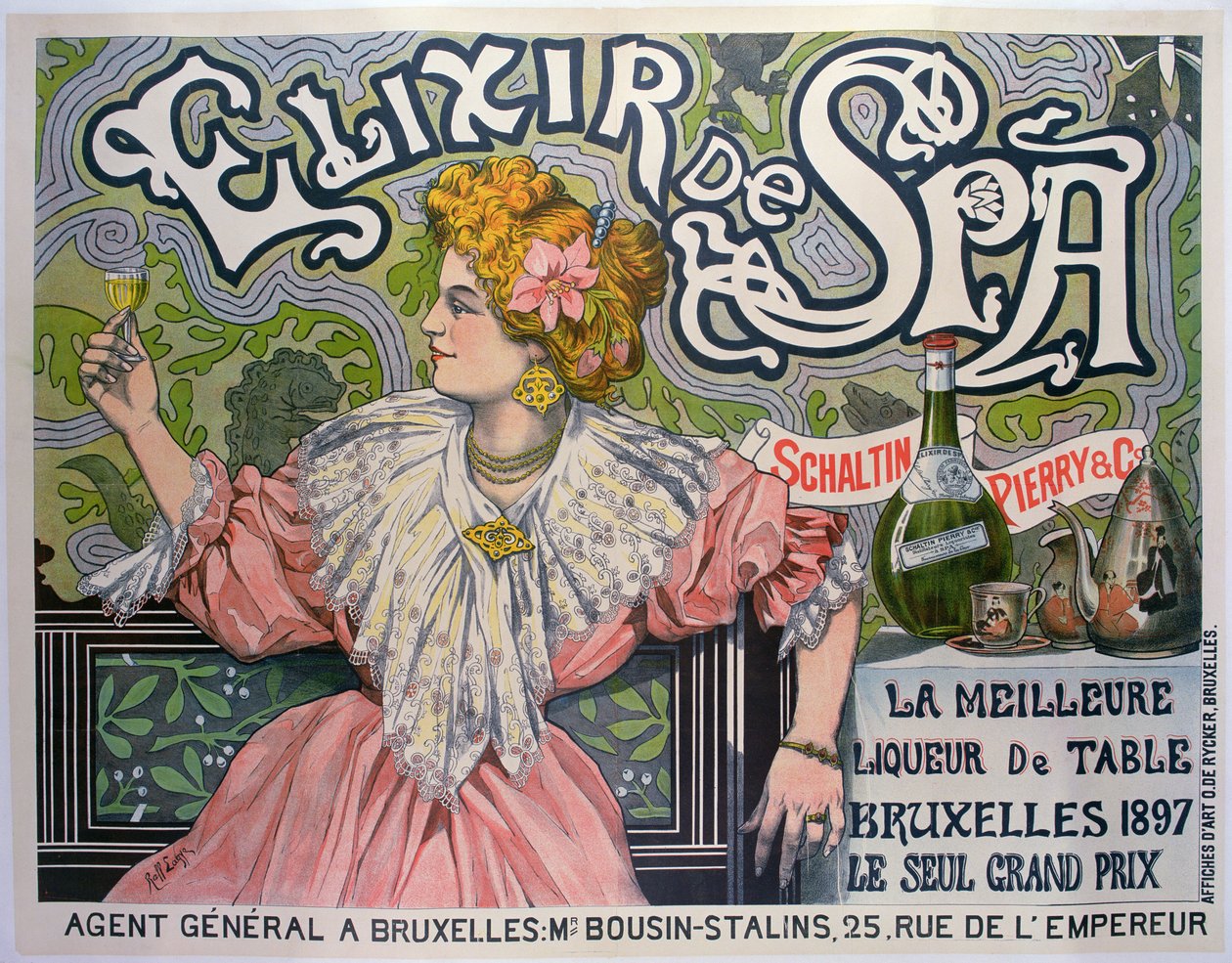 Poster pubblicitario per il liquore belga 