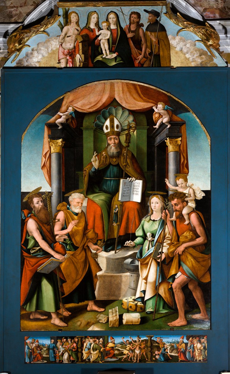 San Biagio in trono tra i Santi Pietro, Paolo, Caterina d