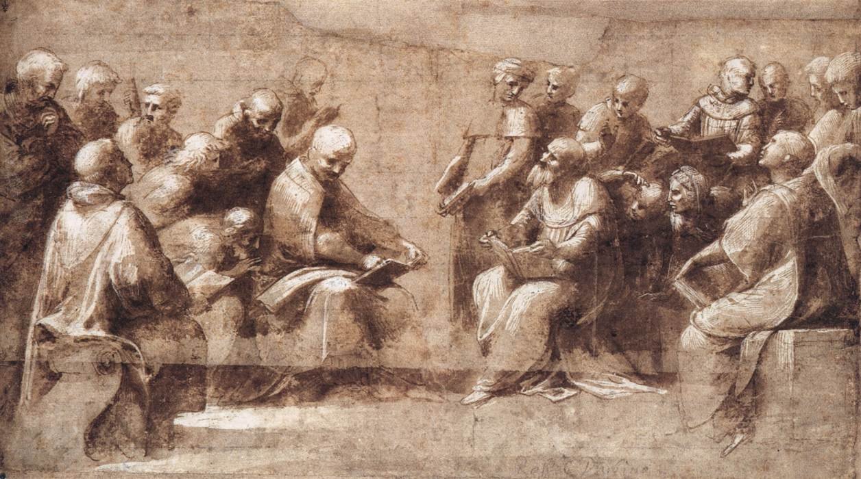 Progetto per la parte inferiore della Disputa da Raffaello Sanzio Raphael