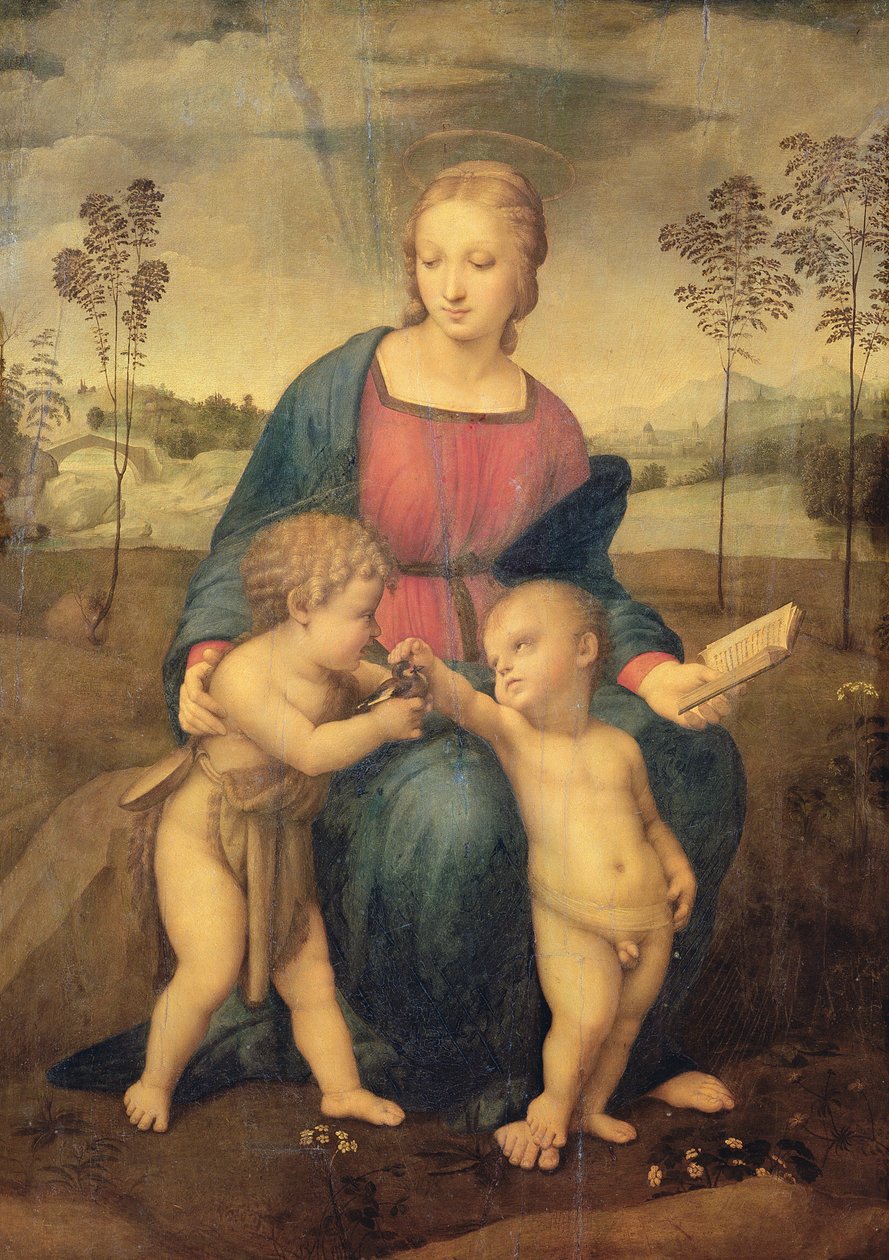 Madonna del Cardellino, c.1506 (prima del restauro) da Raffaello Sanzio Raphael