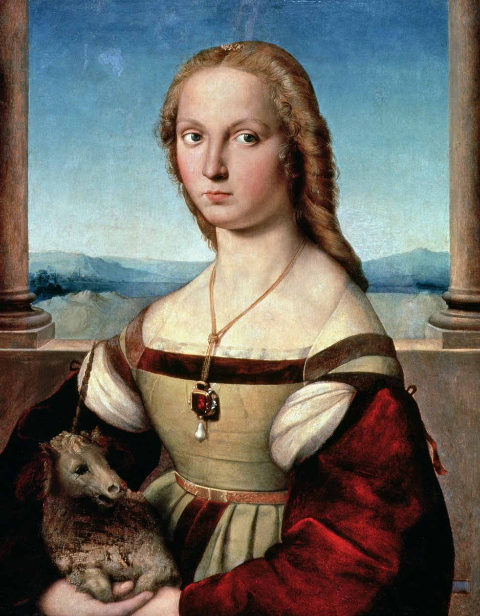 Ritratto di una dama con un unicorno, c.1505-6 da Raffaello Sanzio Raphael