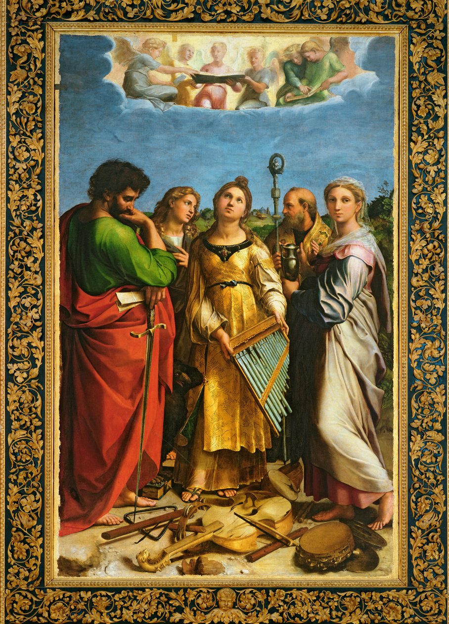 Santa Cecilia circondata da San Paolo, San Giovanni Evangelista, Sant