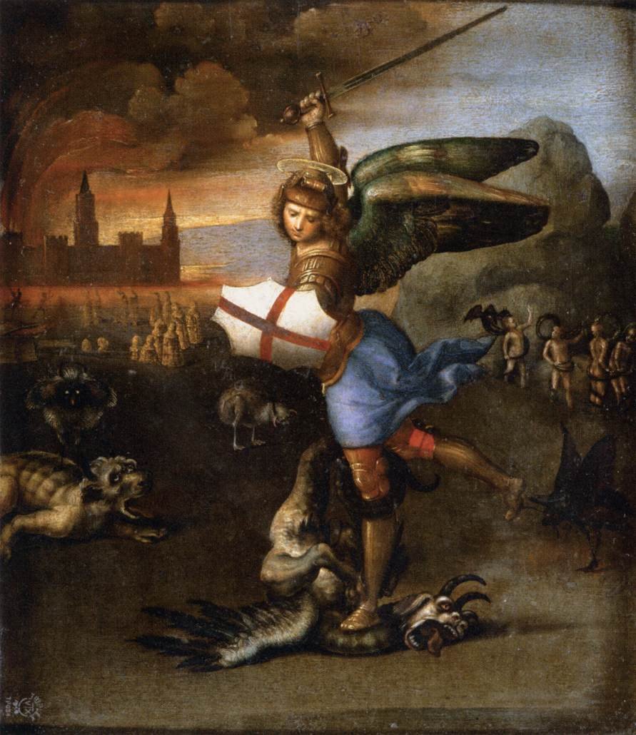 San Michele e il drago da Raffaello Sanzio Raphael