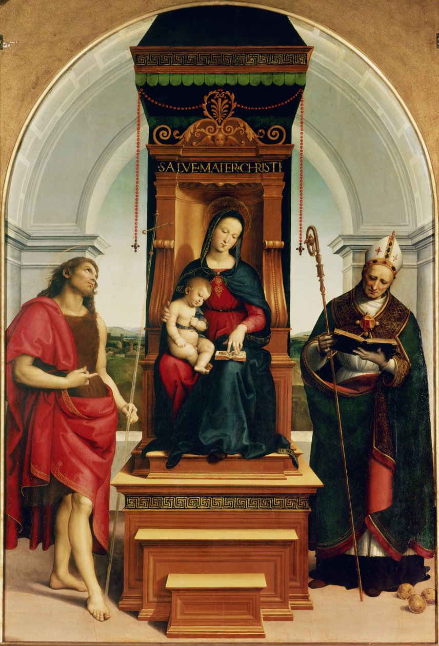 La Madonna col Bambino con San Giovanni Battista e San Nicola di Bari, 1505 da Raffaello Sanzio Raphael