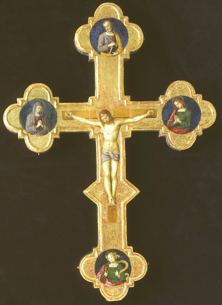 Croce processionale con Santi Francescani (recto) da Raffaello