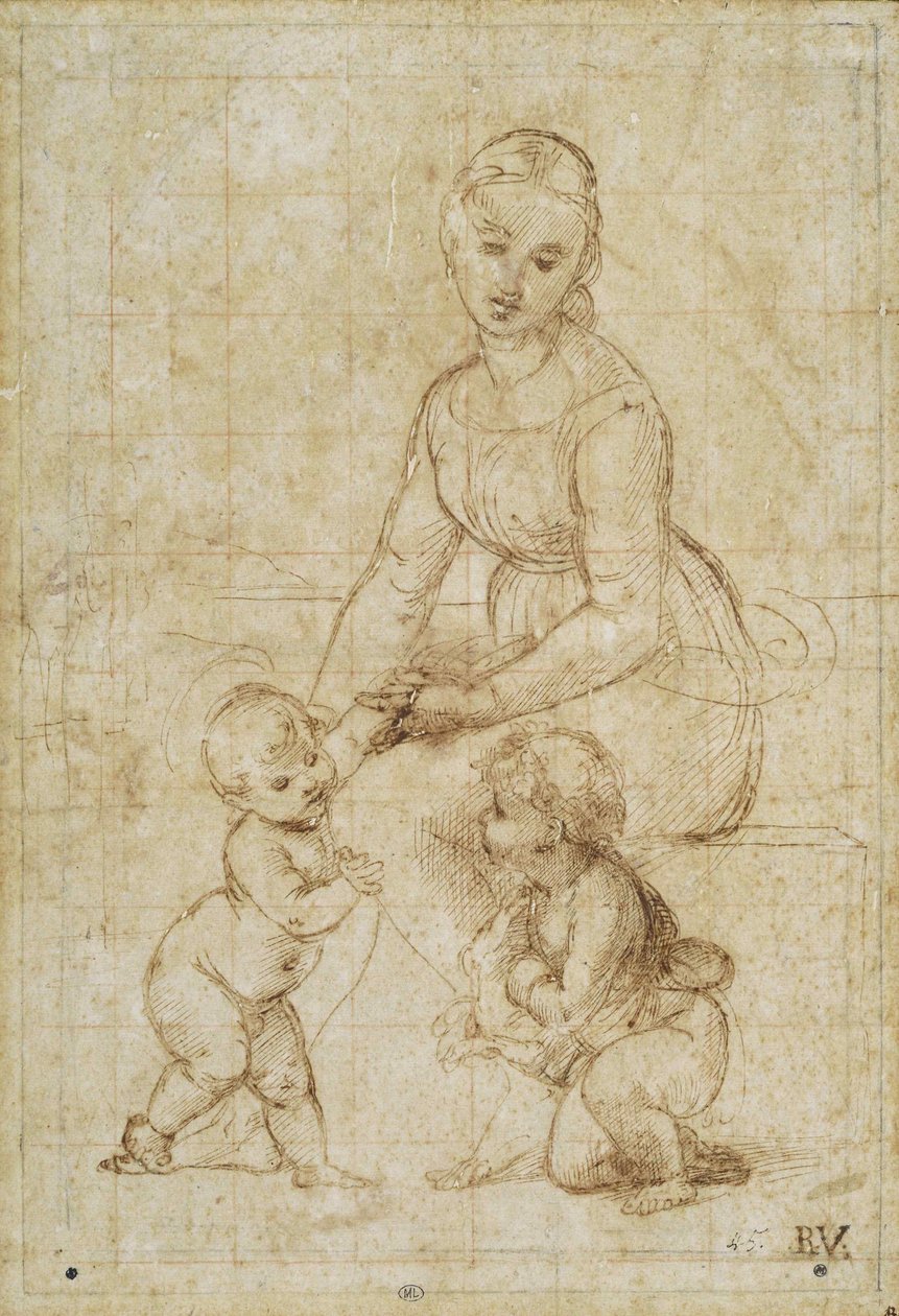 Studio per La belle jardinière, ca 1506-1507 da Raffaello Sanzio Raphael