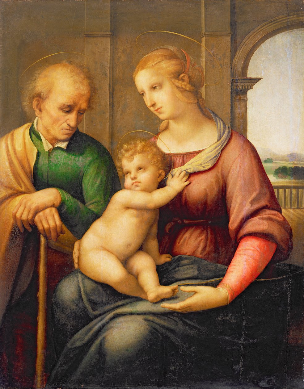 La Sacra Famiglia, o Madonna con Giuseppe senza Barba da Raffaello Sanzio Raphael