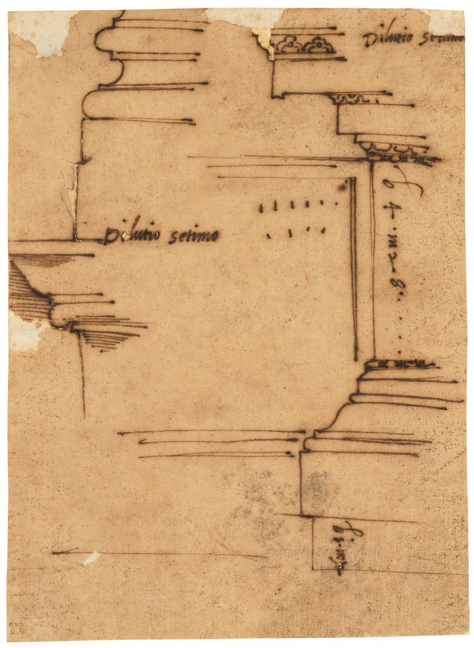 Schizzo della trabeazione principale dell