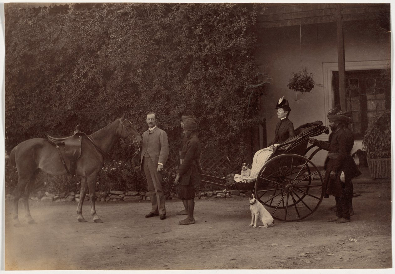 Il colonnello H. R. Thuillier e sua moglie Emmeline Williams Thuillier, Shimla da Raja Deen Dayal