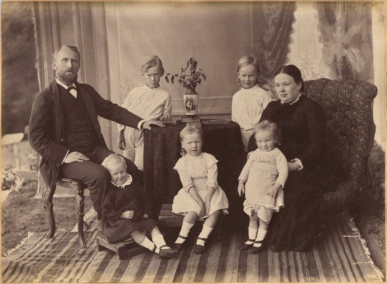 Il signor Robert Holtz e famiglia (verso) da Raja Deen Dayal