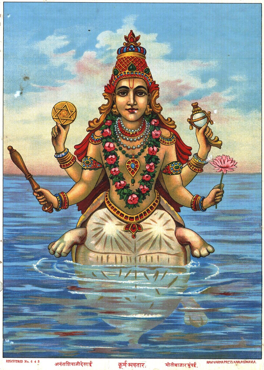 Kurma Avatar di Raja Ravi Varma da Raja Ravi Varma