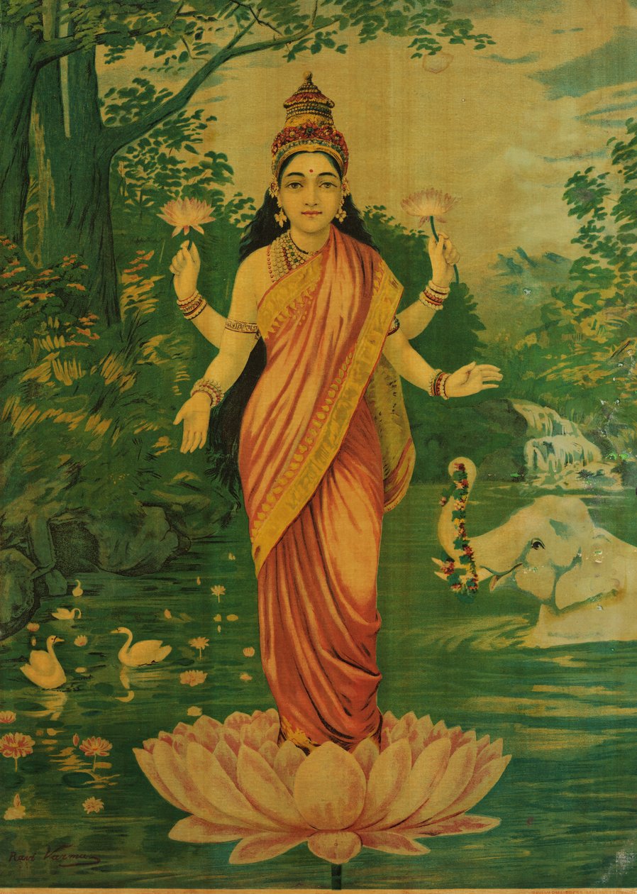 Lakshmi, di Raja Ravi Varma e Ravi Varma Press, anni 