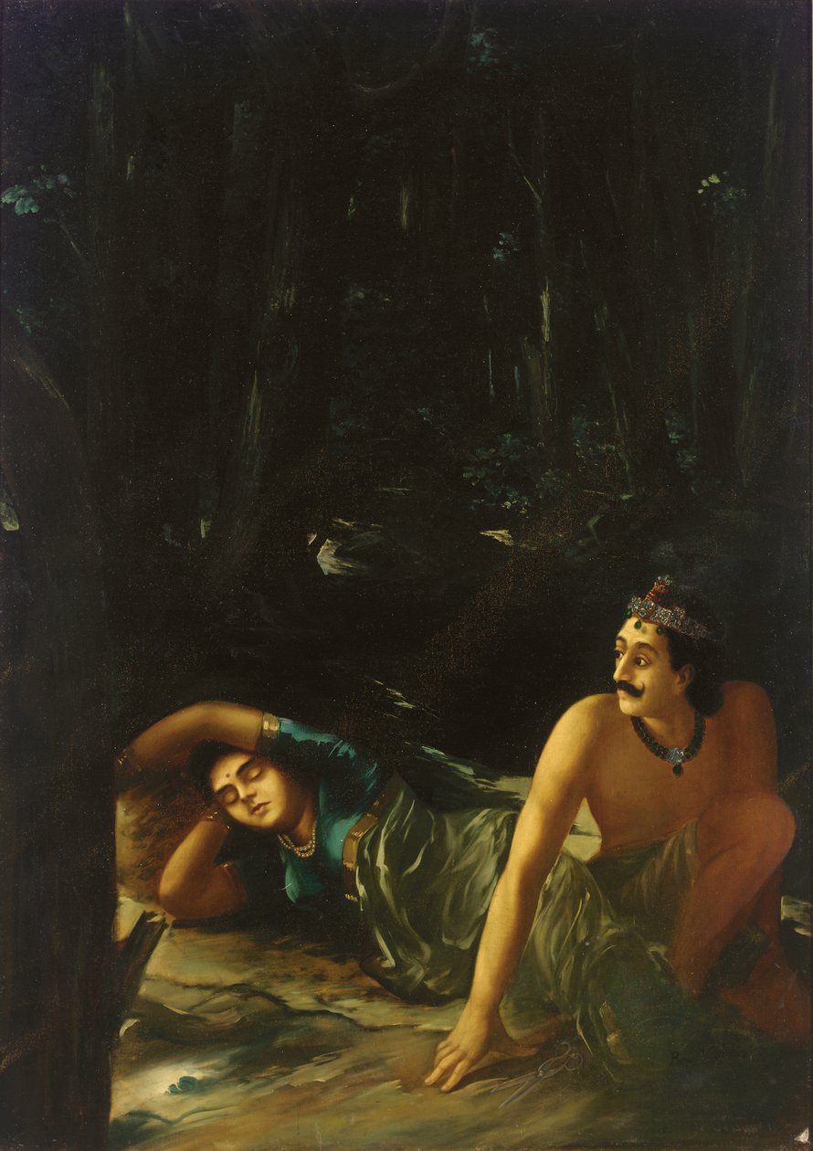 Nala e Damayanti da Raja Ravi Varma